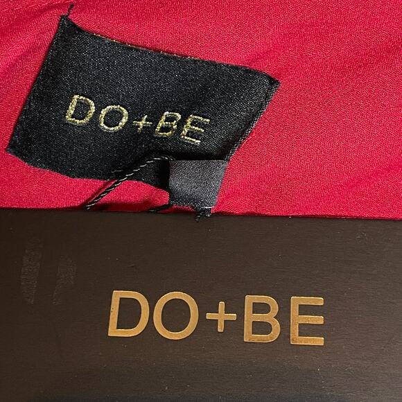 Do + Be Satin Cocktail Party Dress One Shoulder Asymmetrical Hem Red Burgundy S - Picture 8 of 11